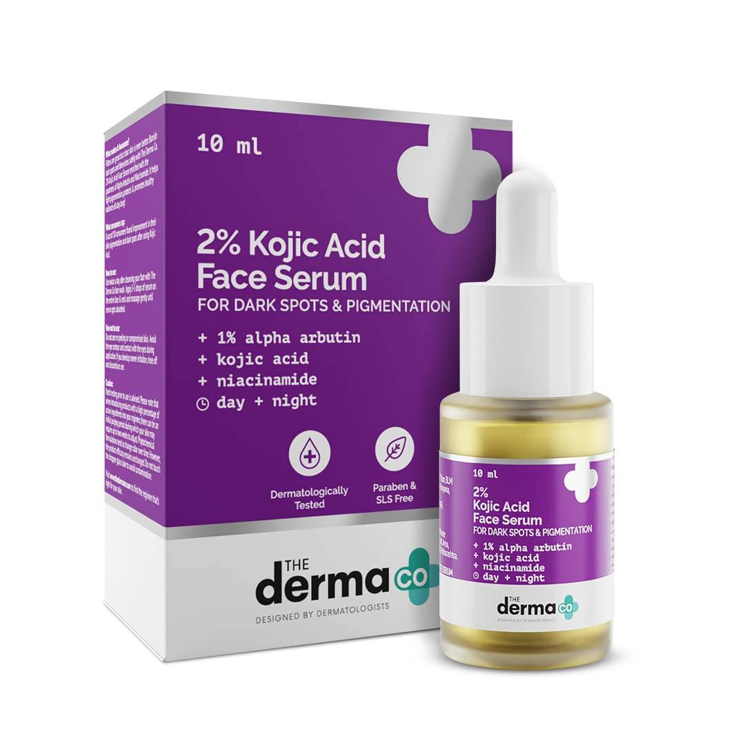 The Derma Co 2% Kojic Acid Face Serum with 1% Alpha Arbutin & Niacinamide for Dark Spots And Pigmentation - 10 ml