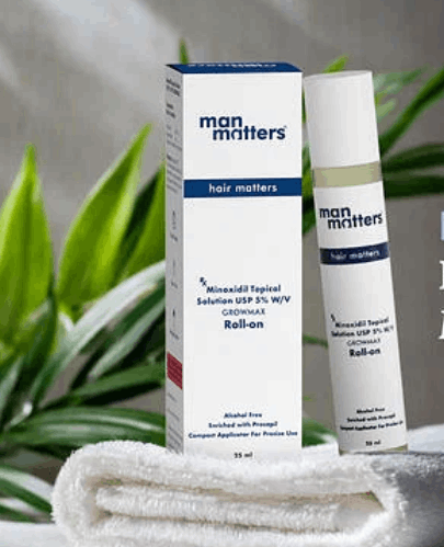 Man Matters Hair Loss & Regrowth Solution Minoxidil 5% Roll on with Procapil (25 ml)