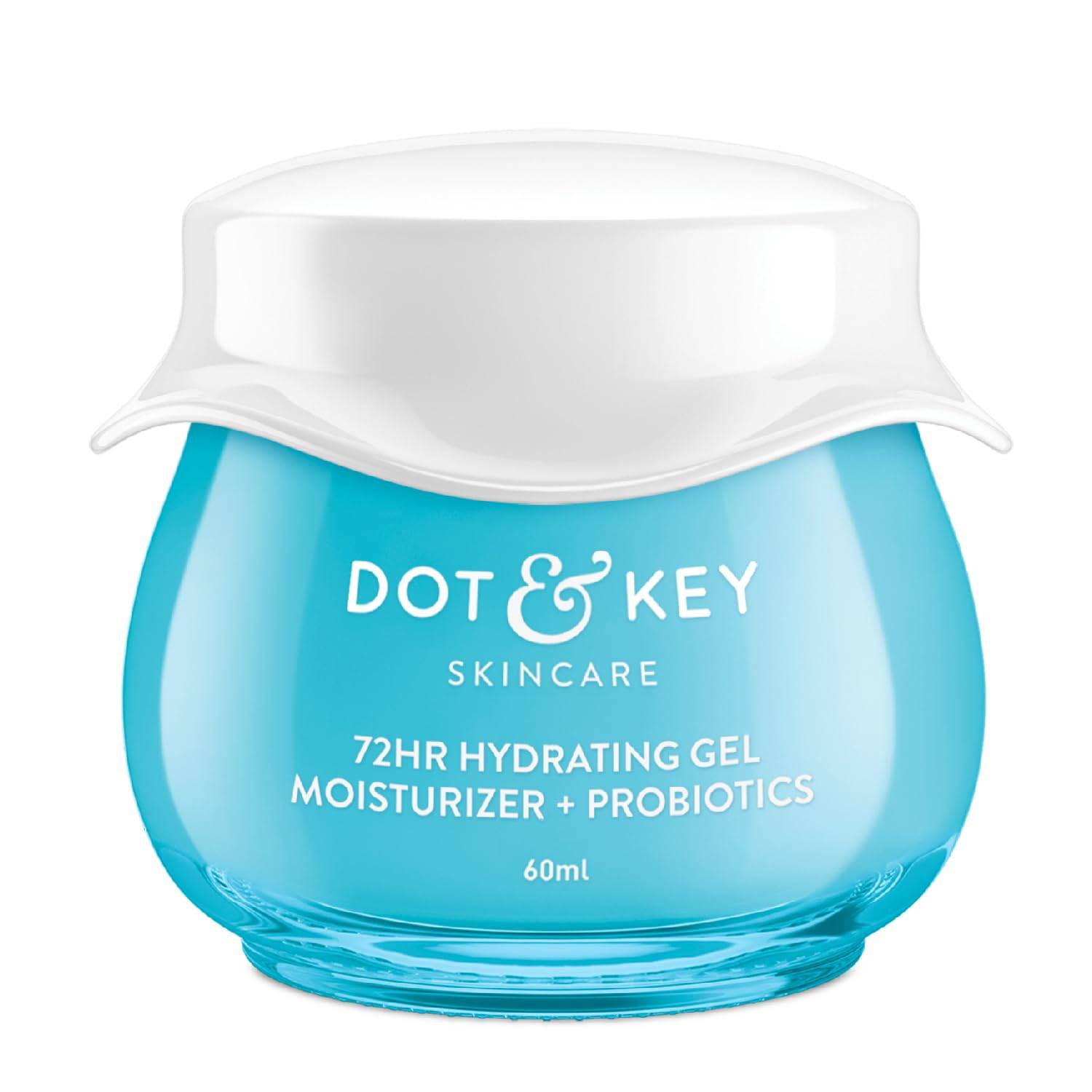 Dot & Key 72HR HYDRATING GEL + Probiotics Moisturizer for Face | With Hyaluronic Acid, Kombucha & Rice Water | Lightweight gel Moisturizer | For Dull, Tired & Uneven Skin Tone I For All Skin Types | 60ml