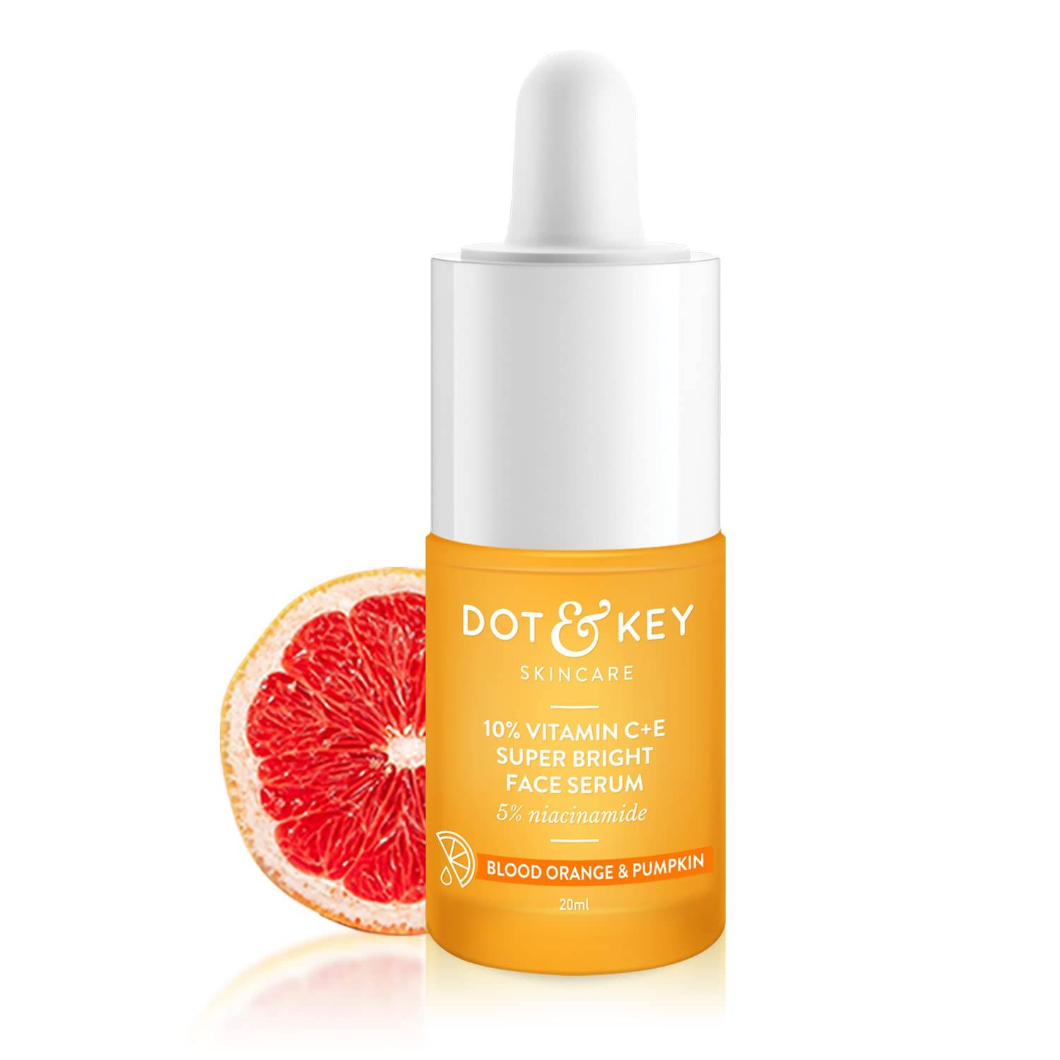 DOT & KEY Dot&Key 10% Vitamin C + E,5% Niacinamide Serum|Vitamin C Serum For Glowing Skin|Fades Pigmentation & Dark Spots|Vit C Serum With Blood Orange&Pumpkin|For Uneven&Dull Skin,All Skin Types|20Ml