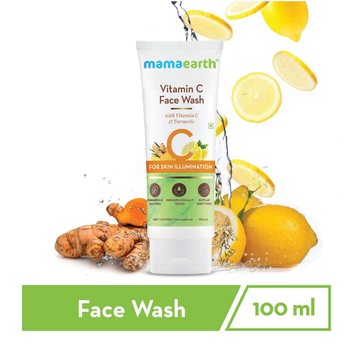 Mamaearth Vitamin C Face Wash with Vitamin C and Turmeric for Skin Illumination - 100ml