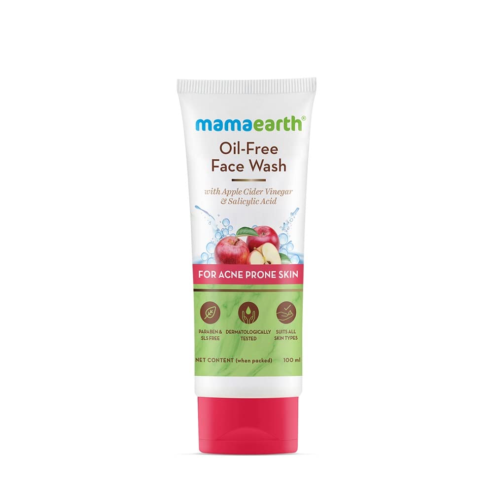 Mamaearth Oil Free Face Wash For Oily Skin, With Apple Cider Vinegar & Salicylic Acid For Acne-Prone Skin 100 Ml