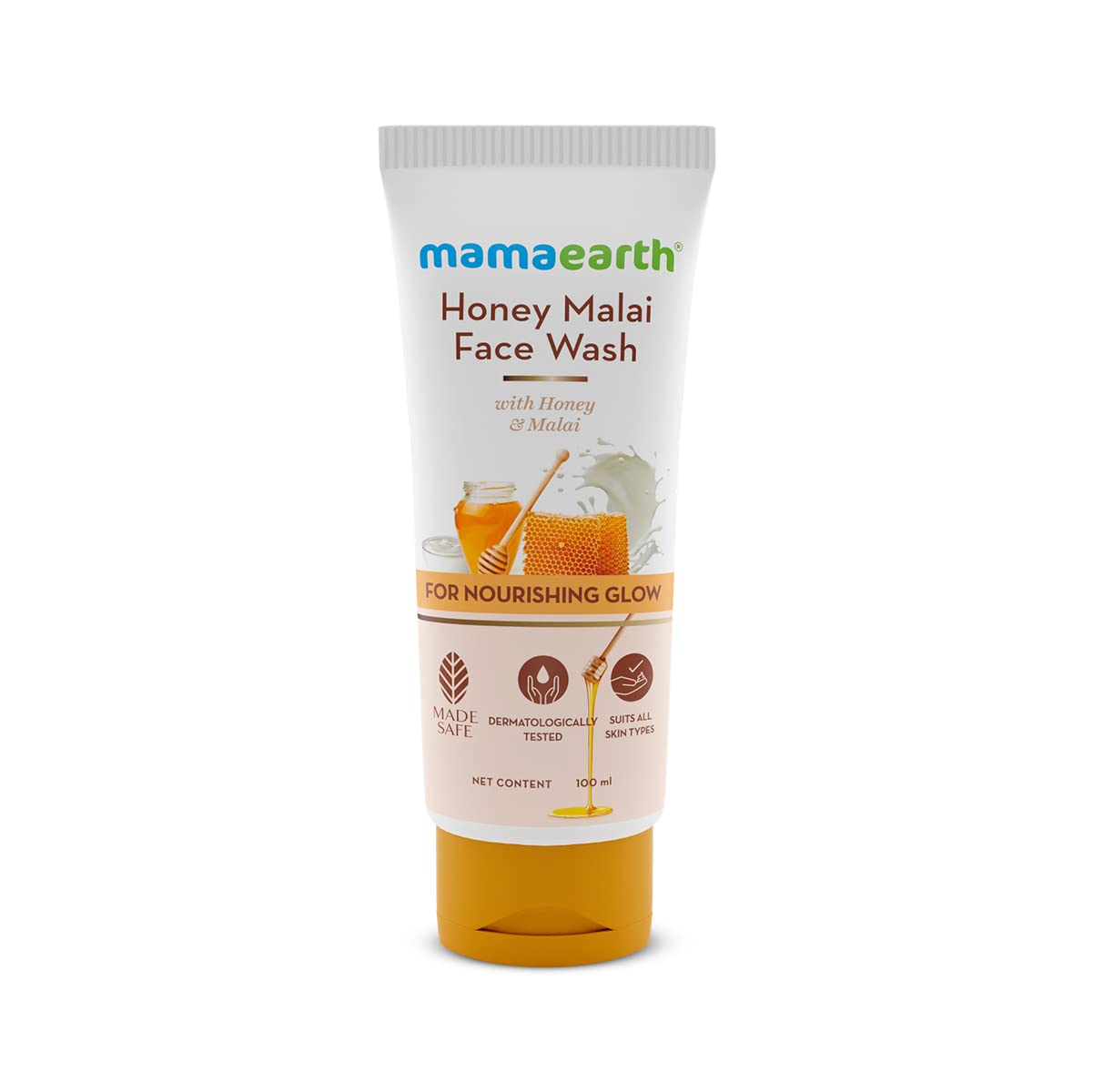 Mamaearth Honey Malai Face Wash with Honey & Malai For Nourishing Glow 100 ml