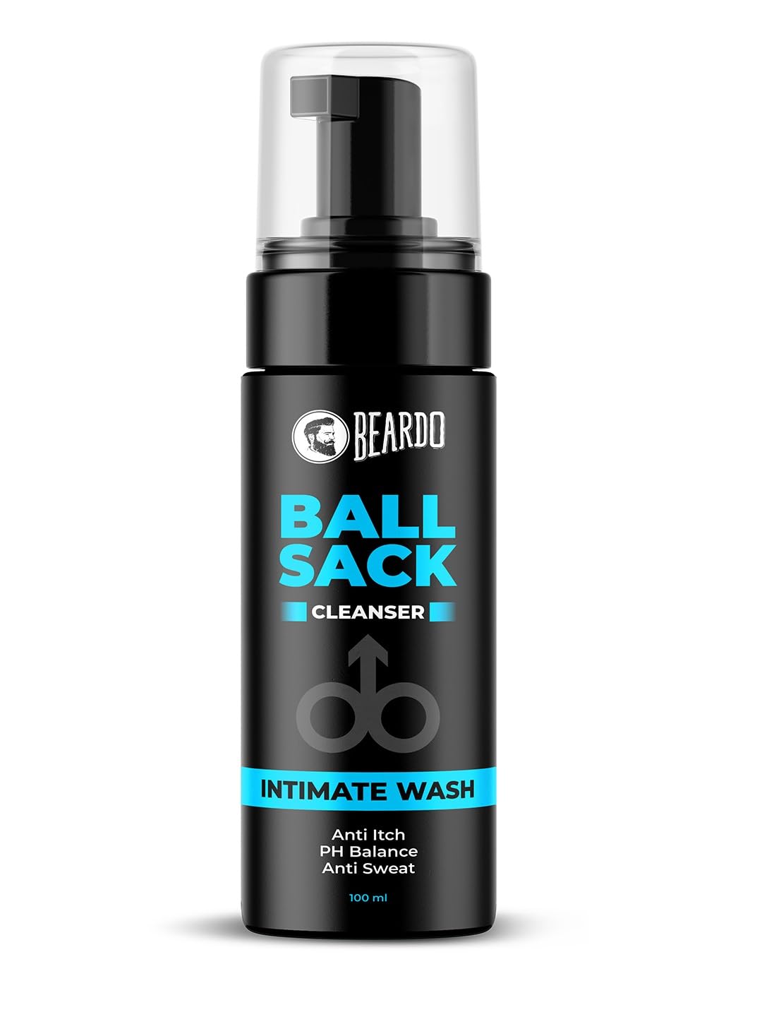 Beardo Ball Sack Intimate Wash For Men, 100ml | Prevent Odour, Itch, Sweating | No Dryness No Irritation | PH Balance Intimate Foaming Cleanser For Men