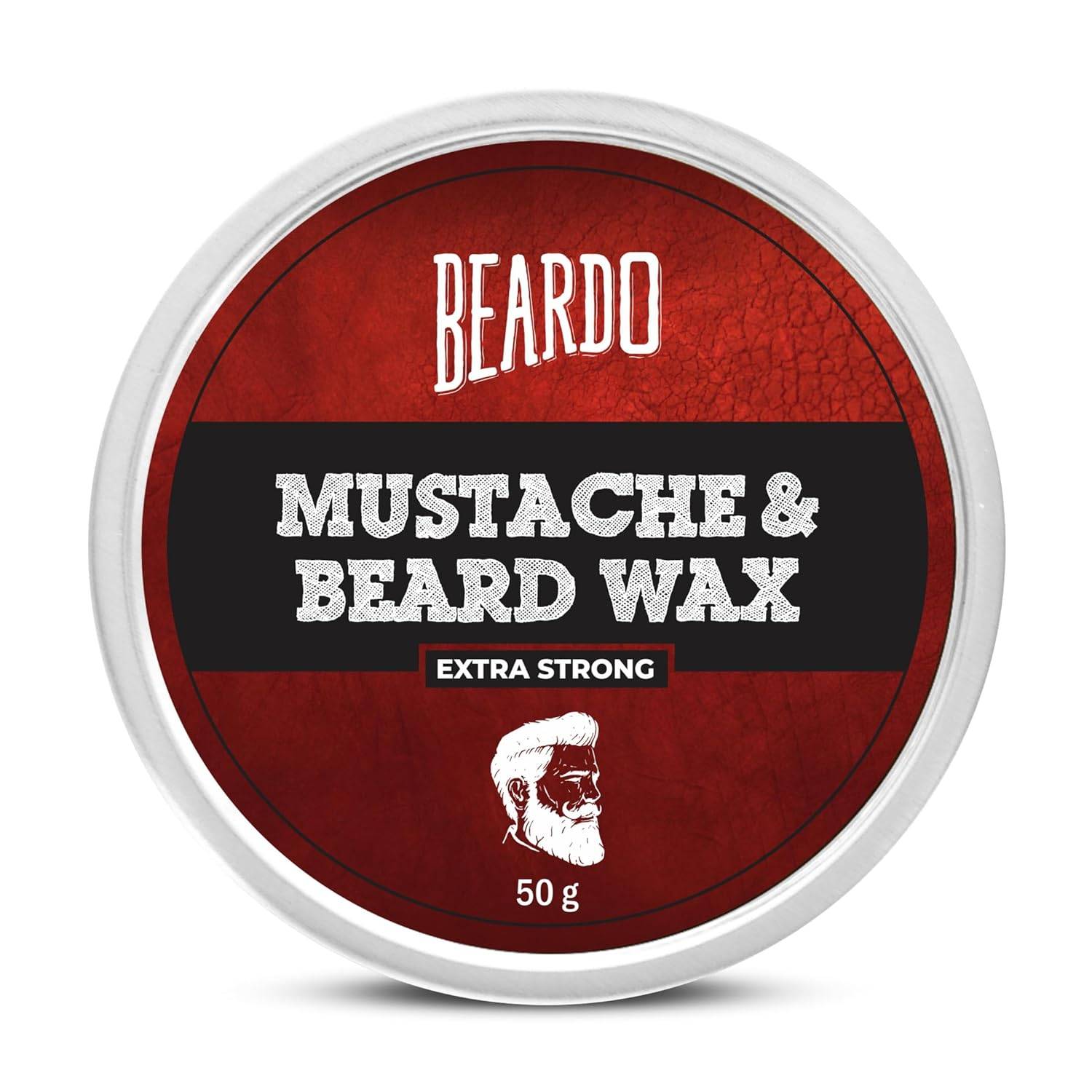 Beardo Beard and Mustache Wax, 50 gm | Beard Wax for Beard & Mustache Styling | Long Lasting Extra Strong Hold Wax for Men | Beard Hair Wax for Smooth, Shiny & Healthy Beard