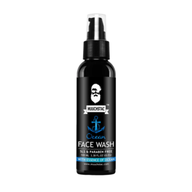 Muuchstac Ocean Face Wash for Men - Clear Skin, Oil Control, Acne Defense, Dark Spot Reduction, Pollution Protection