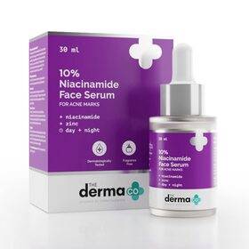 The Derma Co 10% Niacinamide Face Serum with Zinc for Acne Marks | Fades Acne Marks & Dark Spots | Controls Oil -30 ml