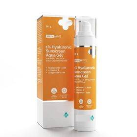 The Derma Co 1% Hyaluronic Sunscreen Aqua Ultra Light Gel with SPF 50 PA++++ For Broad Spectrum-50 gram