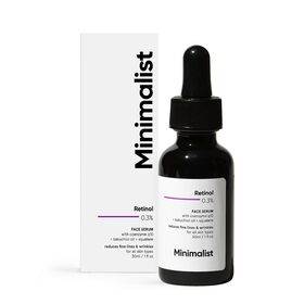 Minimalist 0.3% Retinol Face Serum For Anti Aging For Beginners | Night Face Serum With Retinol & Q10 To Reduce Fine Lines & Wrinkles | For Women & Men (30 ml)