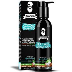 Muuchstac Cocoalo Anti-dandruff & Anti-Hairfall Shampoo Enriched with Aloe Vera Beads | No Parabens, Sulphates & Silicones | 200ml