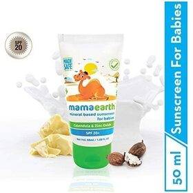 Mamaearth Skin Care Mineral Based Sunscreen Cream for Babies (50ml/50g)