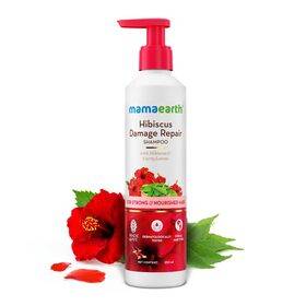 Mamaearth Hibiscus Damage Repair Shampoo With Hibiscus & Curry Leaves for Strong & Nourished Hair - 250ml