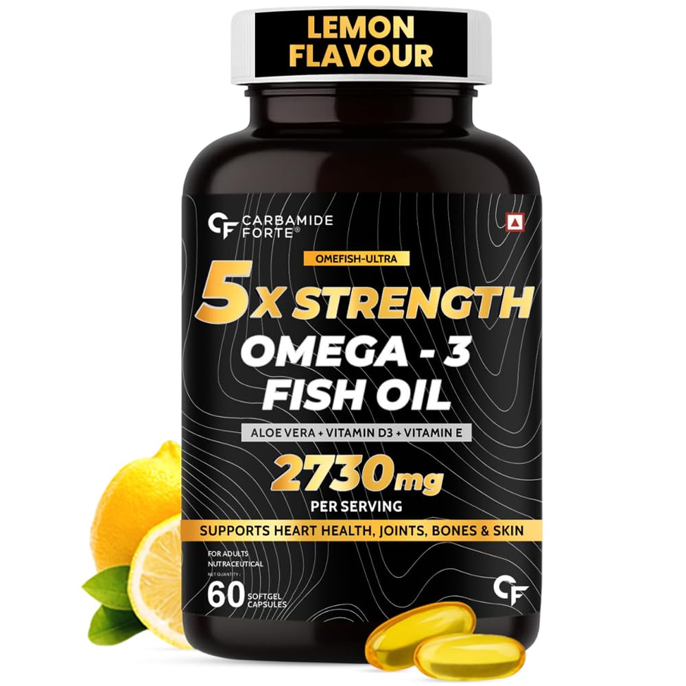 Carbamide Forte 5X Strength Omega 3 Fish Oil Capsules 2730mg - 60 Softgels